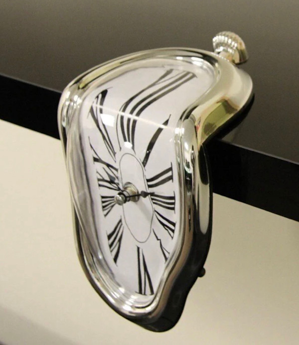 Gold Dali Clock by Salvador Dali, Image 1.