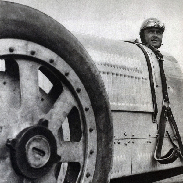 Louis Chiron in Bugatti 1928 by Maurice Tabard