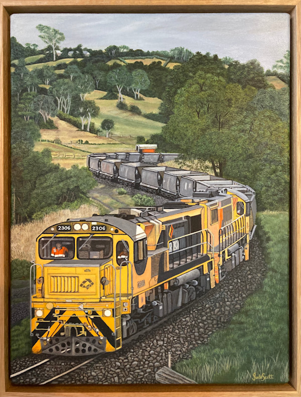 Commissioned Painting  - 'South East Queensland Coal Train' by Jude Scott