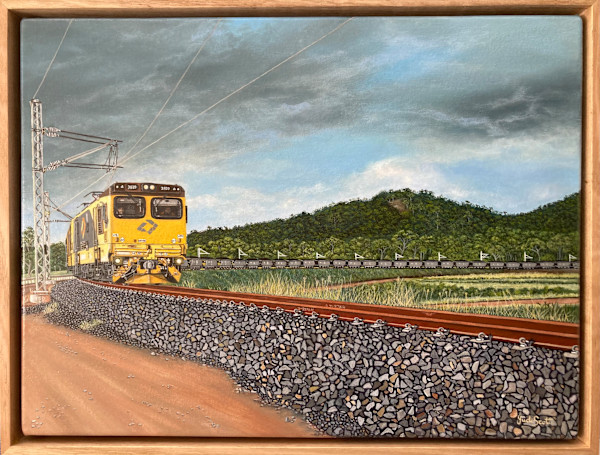 Commissioned Painting - ‘3800 fully loaded on the Blackwater Corridor’ by Jude Scott