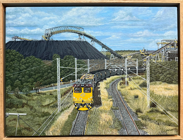 Commissioned Painting - '1st Whitehaven load from Blackwater Mine, destined for JFE Steel - 3.4.24' by Jude Scott, Image 9.