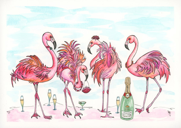 'Pink Parade' - Fine Art Giclée Print by Jude Scott