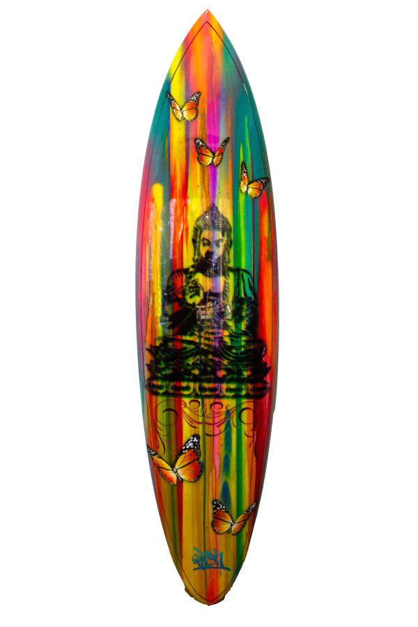 Peaceful Buddha Surfboard by RISK