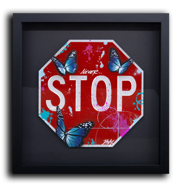 Never Stop Sign by RISK