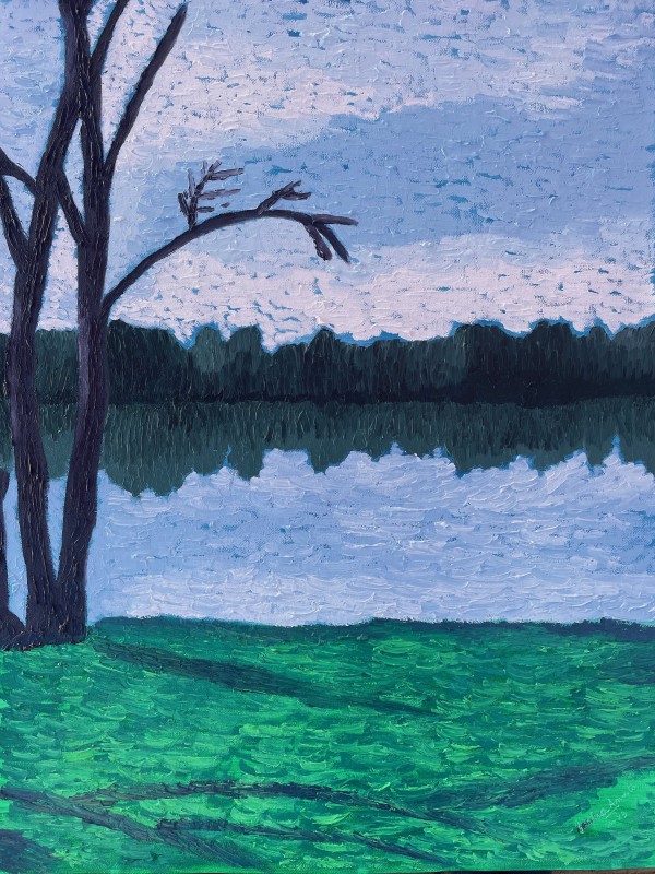 Logan's Tree in South Hale Lake - Minnesota by Cecilia Anastos