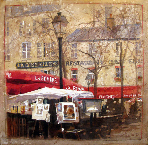Easels of Montmartre — Paris by Jann Lawrence Pollard