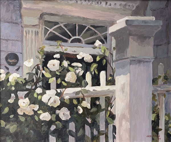 Charleston White Roses by Jann Lawrence Pollard