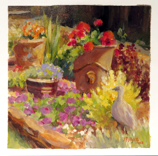 Backyard Patio Flowers by Jann Lawrence Pollard