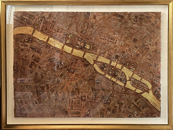 River Seine Map, Paris by Jann Lawrence Pollard