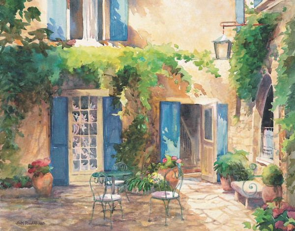 House of Blue Shutters, Provence, France by Jann Lawrence Pollard