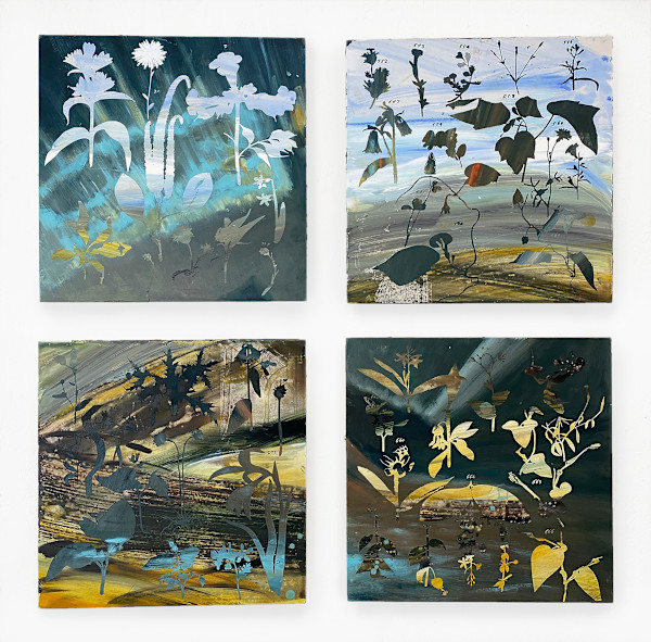 An Oak Spring Landscape Overtaken by "Blumen Pflanzen und Fruchte" by Franz Anton von Scheidl (1765-1770) and Frederic Church's "Aurora Borealis" (1865) by Sally Veach