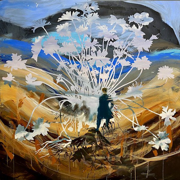 Linnaeus Botanicus | Winter Landscape Overtaken by  “Geraniologia Historia” and Casper Friedrich’s “Wanderer Above Sea Fog” by Sally Veach, Image 1.
