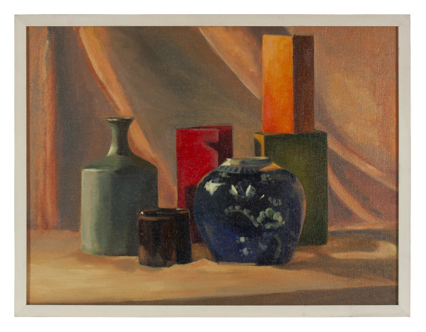 Still Life with Blue Vase by Phyllis Stevens