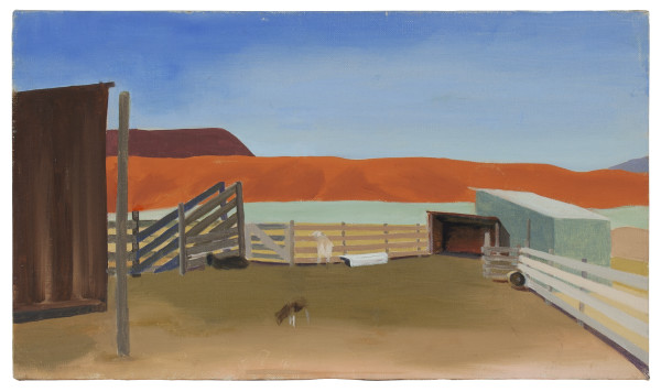 Corral at Ghost Ranch, New Mexico by Phyllis Anna Stevens Estate