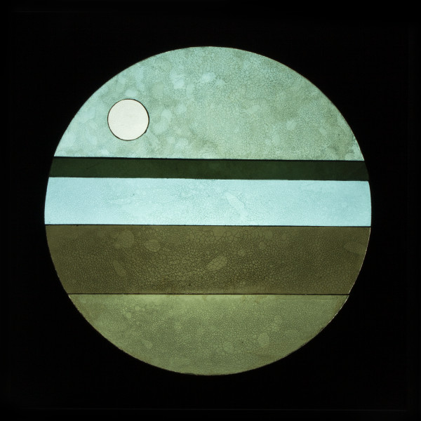 Moonscape in Blues and Greens by Phyllis Anna Stevens Estate