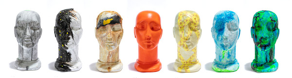 Seven Heads referencing uranium and radioactivity. by Mary Lou Dauray