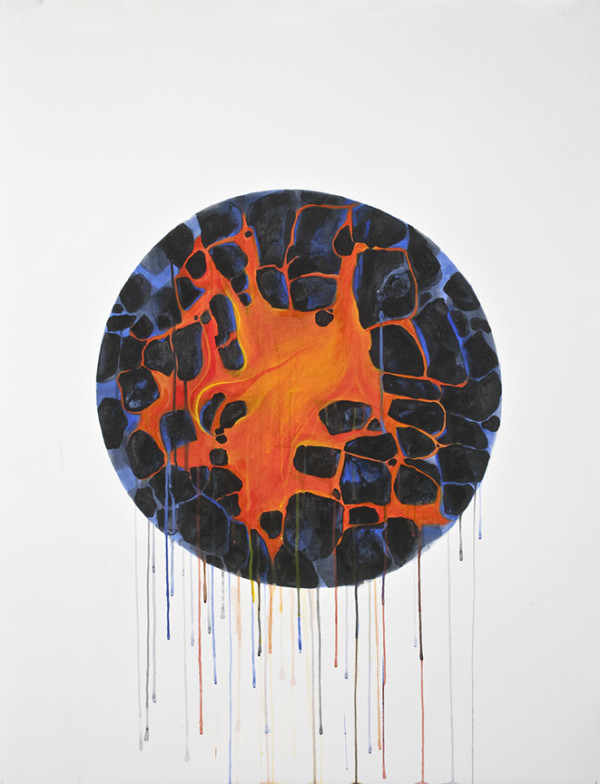 Blue and Orange Flame by Mary Lou Dauray