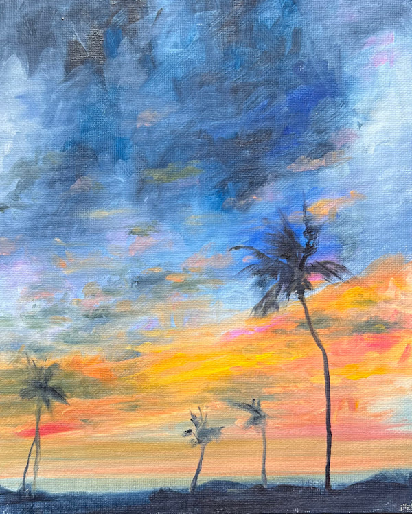 Hawaii Sunset Landscape by Mary Lou Dauray