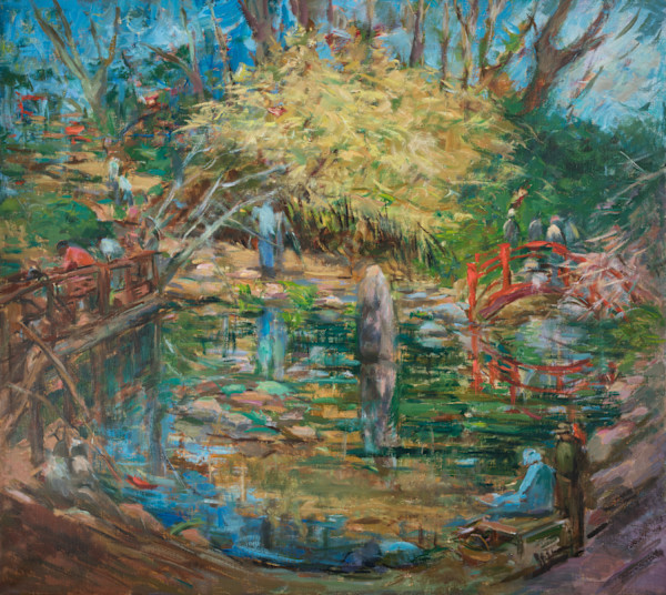 Bridges at the Birmingham Botanical Gardens by Miriam McClung