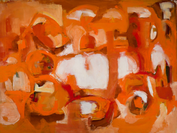 New York Abstract - Orange by Miriam McClung