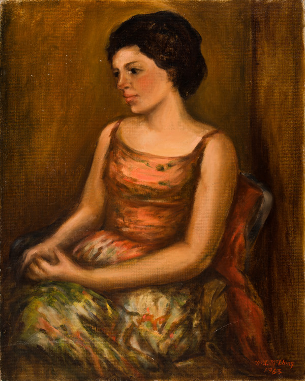 Girl in Orange Dress by Miriam McClung
