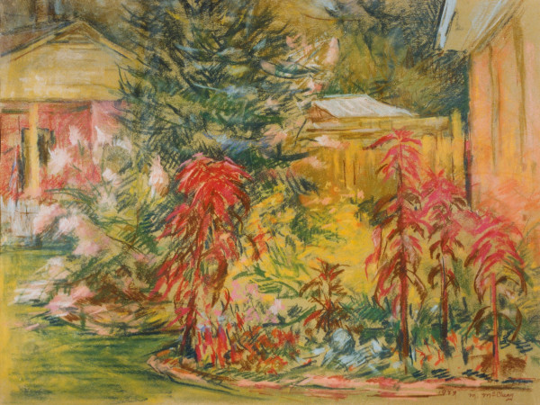 The Pandi Sister's Yard on Mountaindale Road by Miriam McClung