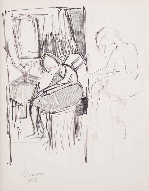Figure of Woman Sitting by Miriam McClung