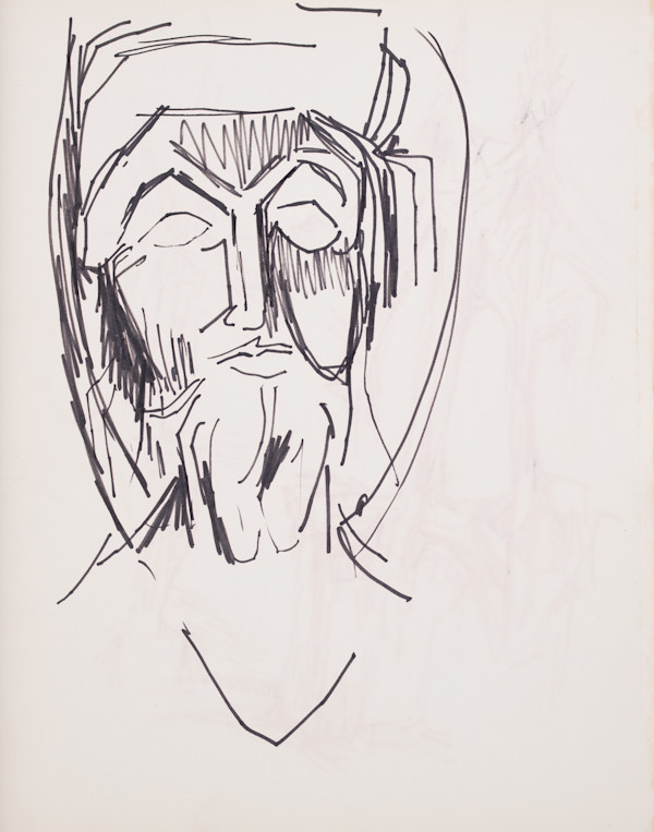 Abstract - Elderly Man by Miriam McClung, Image 1.