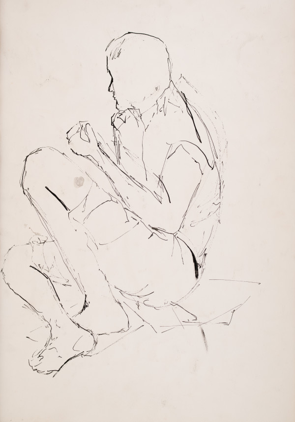 Figure - Man Sitting by Miriam McClung