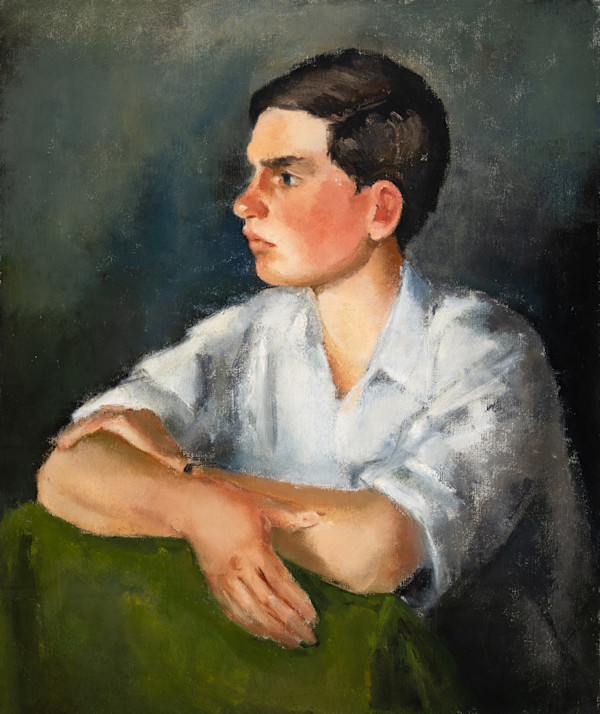 Boy in the White Collar Shirt by Miriam McClung
