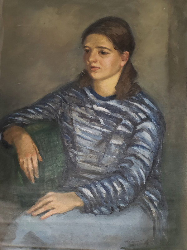 Woman in the Striped Shirt by Miriam McClung