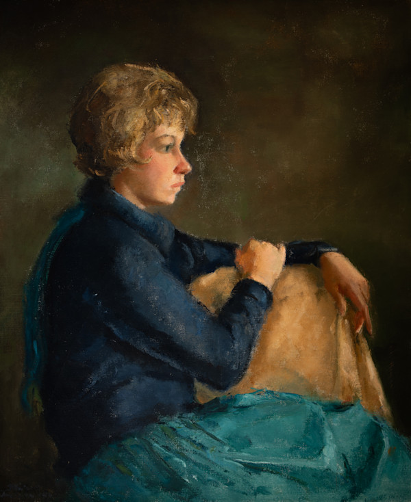 Girl with the Blue Scarf by Miriam McClung, Image 2.