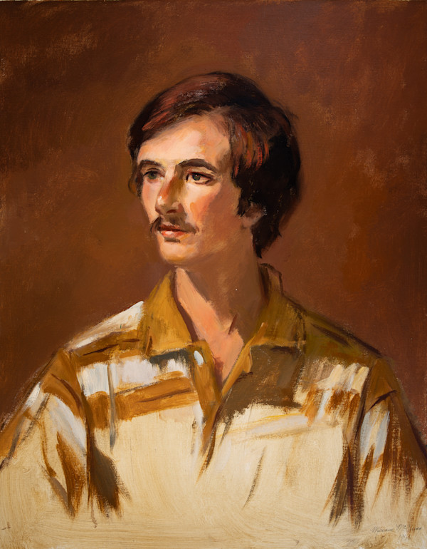 Man with the Tan Striped Shirt by Miriam McClung