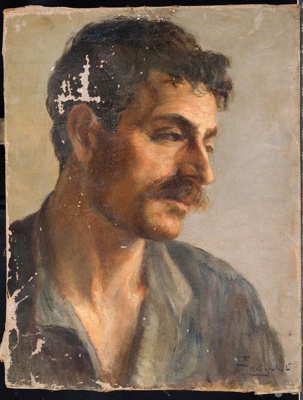 Man with a Mustache by Miriam McClung