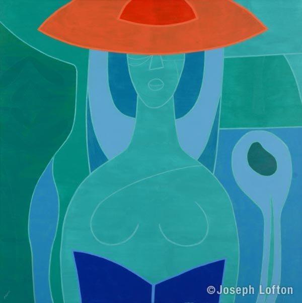 Reader with the Orange Hat by Joseph Lofton