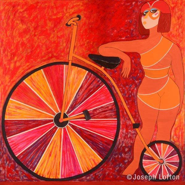 Red Cyclist by Joseph Lofton
