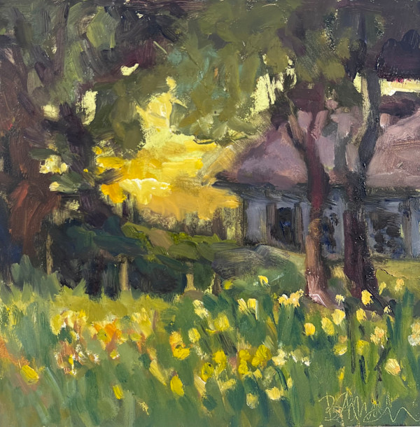 Golden Fields: Jaune un Fleur- SOLD by Bridgette Martin Fine Art, Image 4.