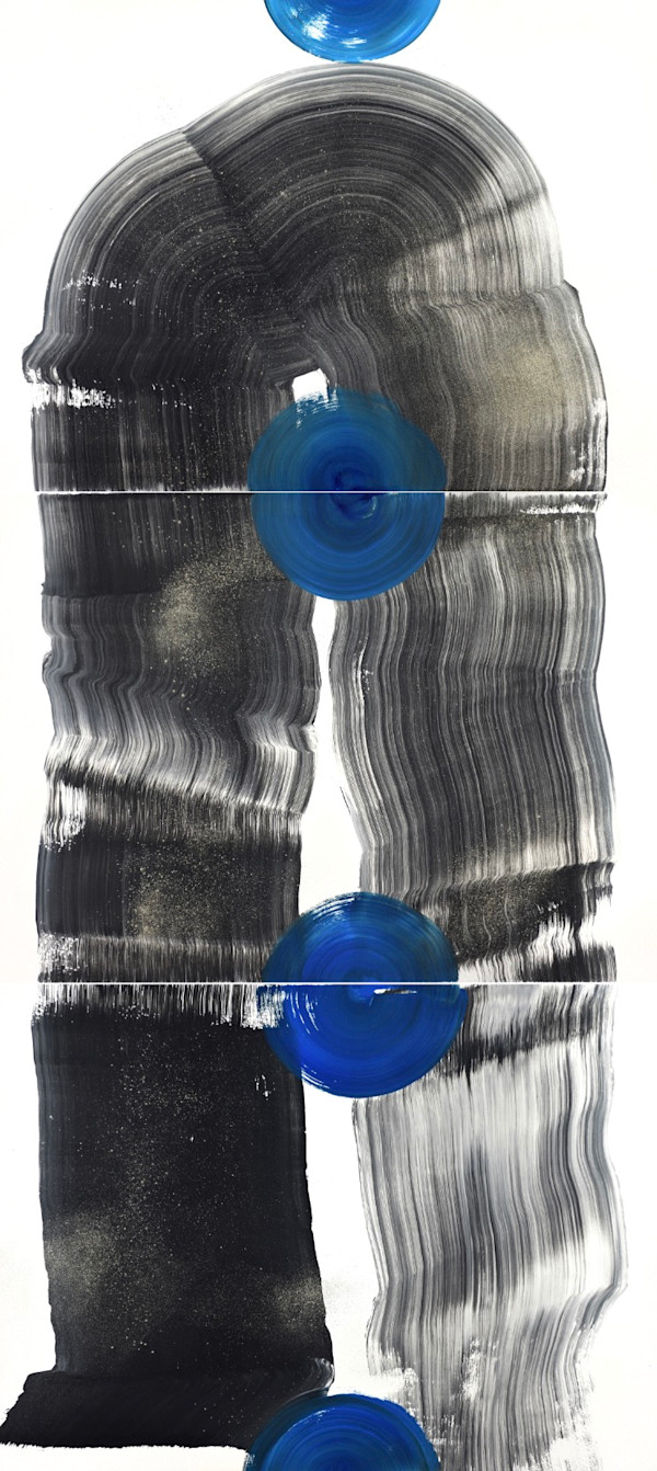 Blue Moons (Triptych) by Yeachin Tsai