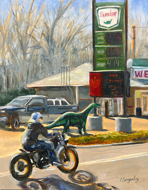 Dino Drive By by Laura Lengeling