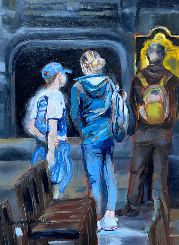 Tourists at St. Giles Cathedral: For King and Country Royal Scott’s Fusilier's Memorial 1914 by Laura Lengeling