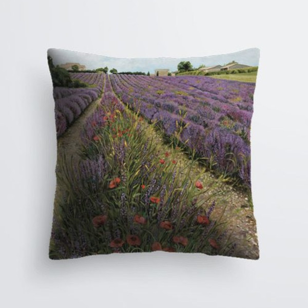 Vallensole, France ~ Pillow 18x18" by Lori Strom