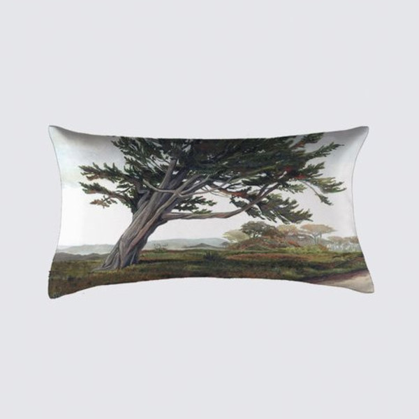 Windswept Cypress ~ Bolster Pillow 19x10" by Lori Strom