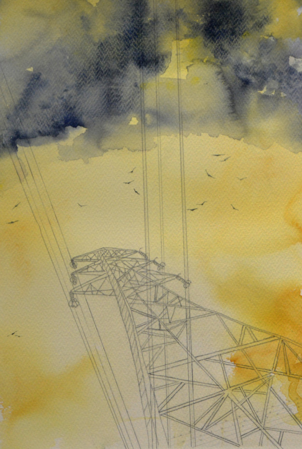 Yellow pylon by Judith Beeby