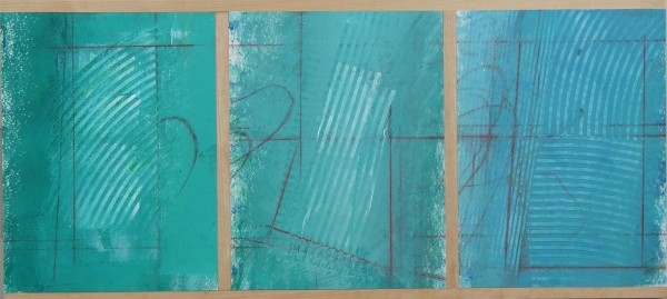 Three notes from a quarry: blue/red line by Vincent Castagnacci