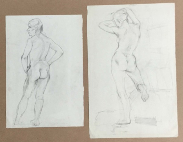 Two Figure Studies by Vincent Castagnacci