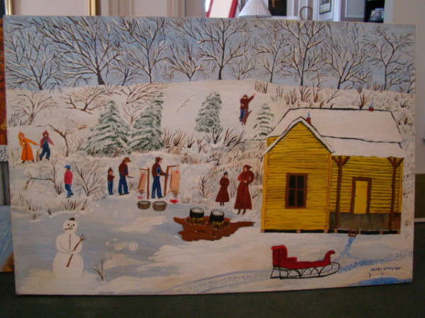 Grandpa Killing Hogs by Mary Greene