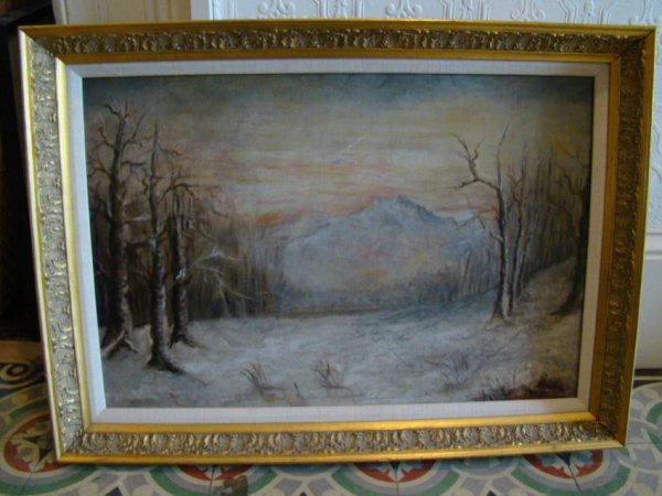 Distant Mountain in the Snow by Grace Hagen