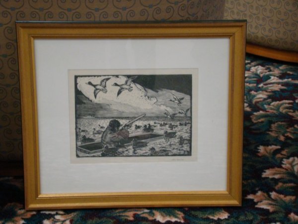 Duck Hunter in Boat by Arthur Schneider