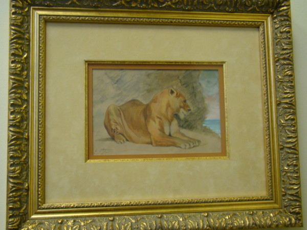 Study of a Lioness by Eugene Delacroix