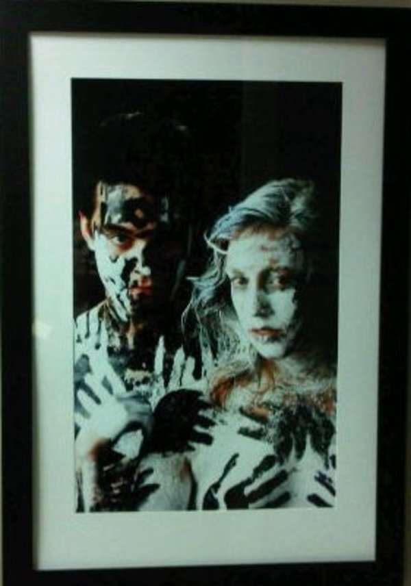 Unknown (Two painted figures) by JayCee Wasnich